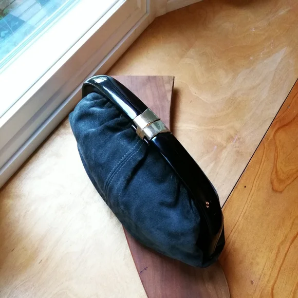 Ruth Saltz Classic Vintage Suede Frame Clutch - Picture 2 of 8